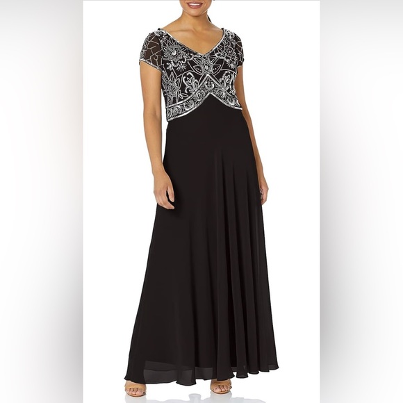 J Kara Beaded Black Formal Dress - Picture 1 of 5